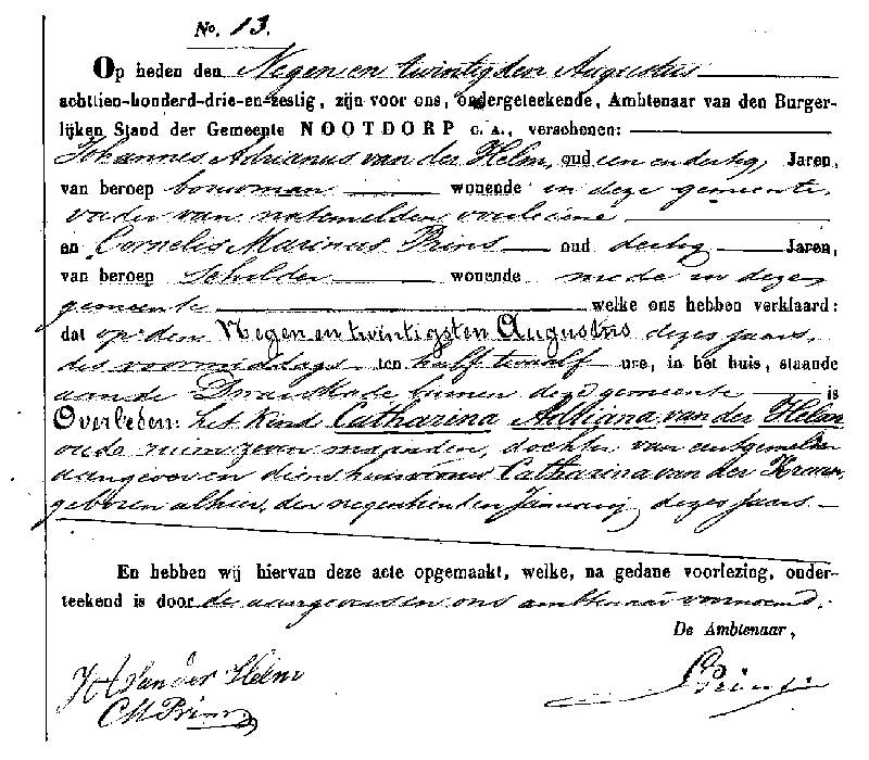 18630829 ovl akte 13 Catharina A dv JA vd Helm - C vd Kraan